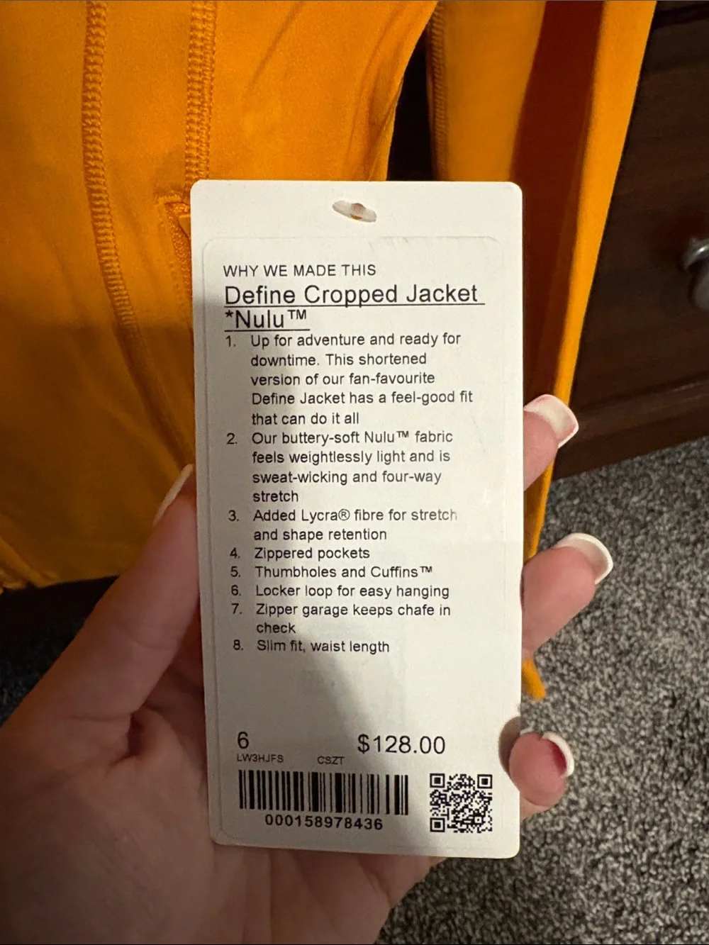 Lululemon Define Cropped Jacket Nulu